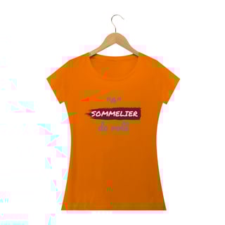 Nome do produto Camiseta Baby Long Quality Estampa Frase - A Sommelier do rolê