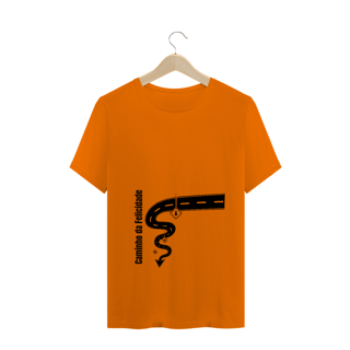 Nome do produto Camiseta Estampa Frase Caminho da Felicidade Adulta Carnaval - Quality Estampada 