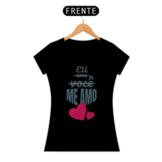 Nome do produto Camiseta Baby Long Quality Estampa Frase - Eu amo você, me amo!