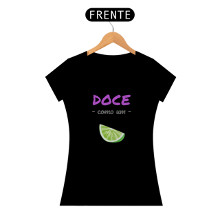 Nome do produto Camiseta Baby Long Quality Estampa Frase - Doce como um LIMÃO