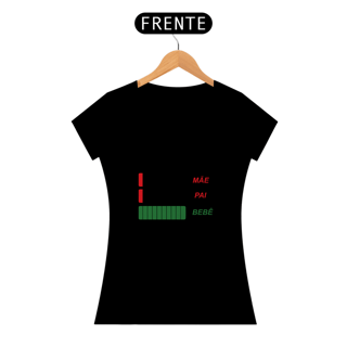Nome do produto Camiseta Bateria de Energia Pai, Mãe e Bebê Estampada Quality - Energy Batery Daddy, Mommy and Baby