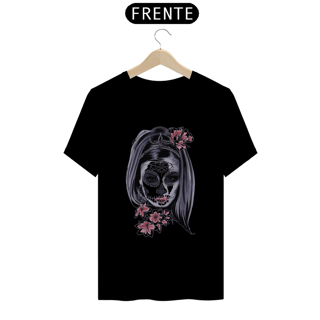 Nome do produto Camiseta Caveira Mexicana Sexy Rosto de Mulher Estampada Desenho Estampa Quality 
