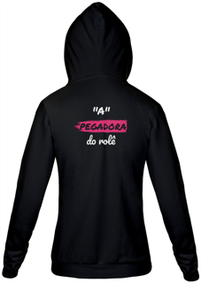 Nome do produto Jaqueta Moletom Feminino Estampa Frase - A Pegadora do rolê 