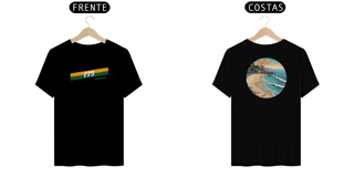 Nome do produto Camiseta Quality Estampa Desenho 775 Brasil Frente Ondas Costas