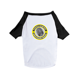 Nome do produto Camisa Pet Dog Estampa Perícia Criminal e Investigação Forense com Impressão Digital