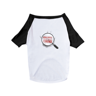 Nome do produto Camisa Pet Dog Estampa Perícia Criminal e Investigação Forense com Lupa