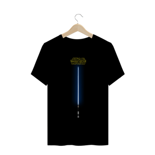 Nome do produto Camiseta Sabre de Luz Azul Star Wars - Espada Lightsaber Blue Estampada Quality