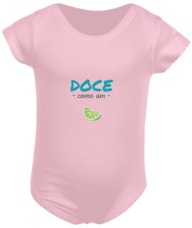Nome do produto Body Infantil Masculino Estampa Frase - Doce como um Limão