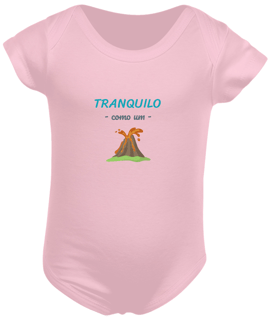 Nome do produto Body Infantil Masculino Estampa Frase - Tranquilo como um vulcão