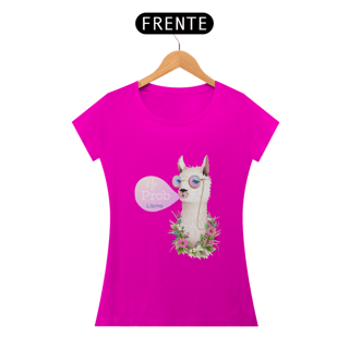 Nome do produto Camiseta BabyLook Branca Estampa No Prob Llama