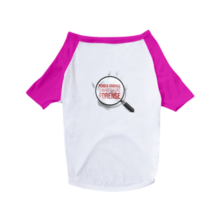 Nome do produto Camisa Pet Dog Estampa Perícia Criminal e Investigação Forense com Lupa