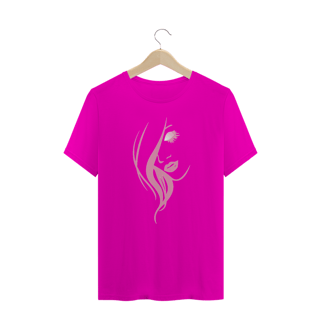Nome do produto Camiseta Rosto de Mulher Silhueta Estampada Desenho Estampa Quality