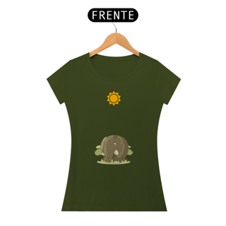 Nome do produto Camiseta Feminina Baby Long Look Quality Estampada Desenho Elefante Fofo