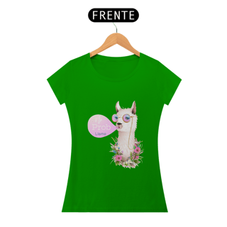 Nome do produto Camiseta BabyLook Branca Estampa No Prob Llama