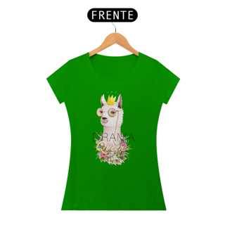 Nome do produto Camiseta Babylook com Estampa Llama Drama Queen - Lhama Rainha Dramática
