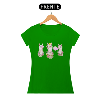 Nome do produto Camiseta Baby Long Baby Look Quality - 3 Lhamas
