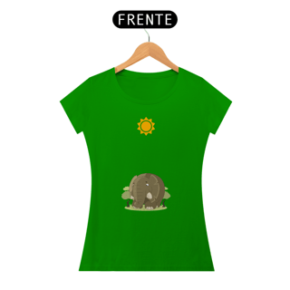 Nome do produto Camiseta Feminina Baby Long Look Quality Estampada Desenho Elefante Fofo