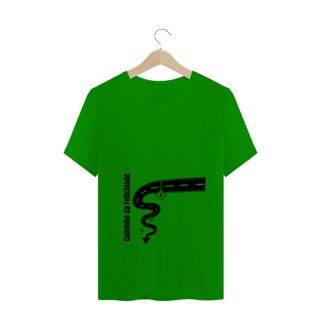 Nome do produto Camiseta Estampa Frase Caminho da Felicidade Adulta Carnaval - Quality Estampada 
