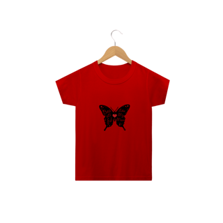 Nome do produto Camiseta Classic Infantil Estampa Borboleta Frase Beautiful Like My Mom - Linda como minha mãe