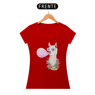 Nome do produto Camiseta BabyLook Branca Estampa No Prob Llama