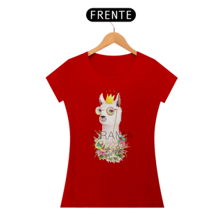 Nome do produto Camiseta Babylook com Estampa Llama Drama Queen - Lhama Rainha Dramática