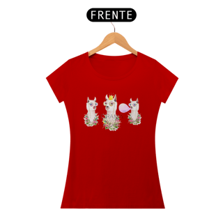Nome do produto Camiseta Baby Long Baby Look Quality - 3 Lhamas