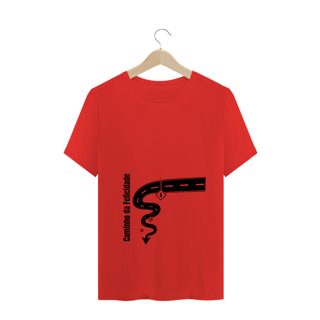 Nome do produto Camiseta Estampa Frase Caminho da Felicidade Adulta Carnaval - Quality Estampada 