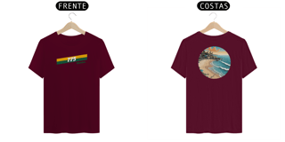 Nome do produto Camiseta Quality Estampa Desenho 775 Brasil Frente Ondas Costas