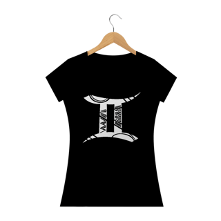 CAMISETA FEMININA - SÍMBOLO SIGNO GÊMEOS