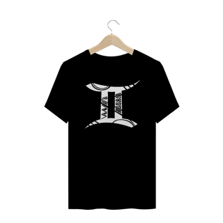 CAMISETA UNISSEX PLUS SIZE - SÍMBOLO SIGNO GÊMEOS