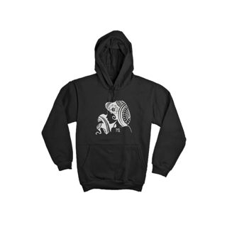 MOLETON PRETO CANGURÚ COM CAPUZ - SIGNO VIRGEM