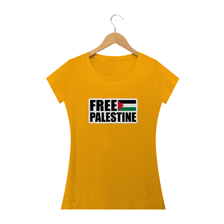 Nome do produto T-shirt Baby Look Free Palestine