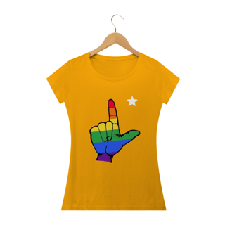 Nome do produto T-shirt Baby Look Faz o L com ORGULHO!