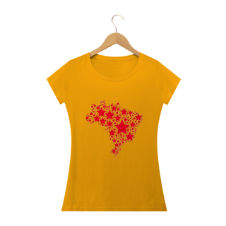 Nome do produto T-shirt Baby Look Brasil: Estrelas da Democracia