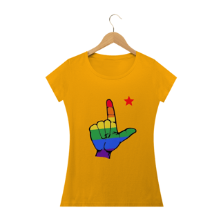 Nome do produto T-shirt Baby Look Faz o L com ORGULHO