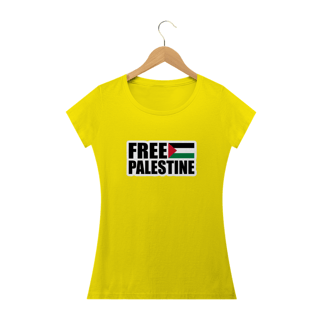 Nome do produto T-shirt Baby Look Free Palestine