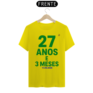 Nome do produto T-shirt Tradicional 27 ANOS E 3 MESES
