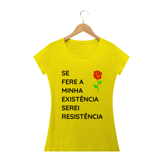 Nome do produto T-shirt Baby Look Serei Resistência