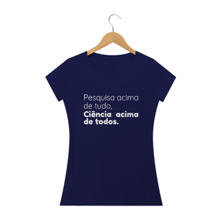 Nome do produto T-shirt Baby Look Ciência