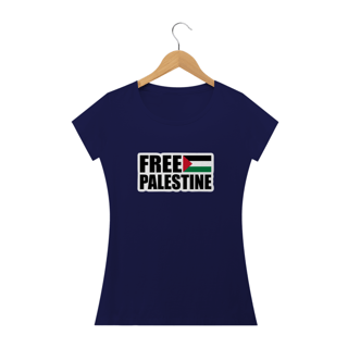 Nome do produto T-shirt Baby Look Free Palestine