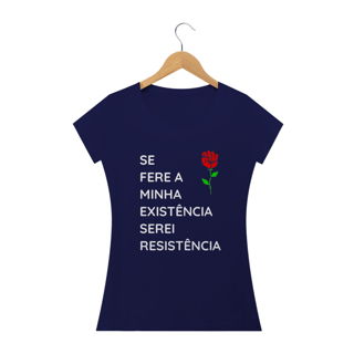 Nome do produto T-shirt Baby Look Serei Resistência