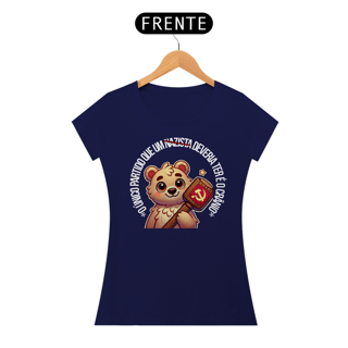 Nome do produto T-shirt Baby Look crânio partido