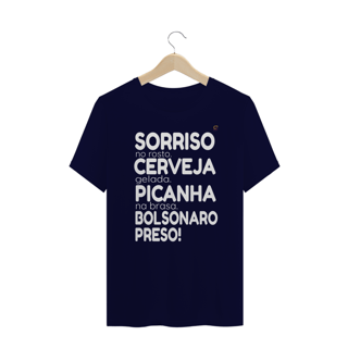 Nome do produto T-shirt Plus Size Bolsonaro Preso!