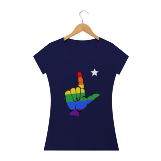 Nome do produto T-shirt Baby Look Faz o L com ORGULHO!