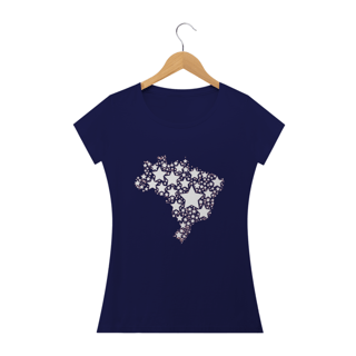 Nome do produto T-shirt Baby Look Brasil: Estrelas da Democracia