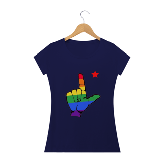 Nome do produto T-shirt Baby Look Faz o L com ORGULHO
