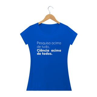 Nome do produto T-shirt Baby Look Ciência