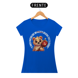 Nome do produto T-shirt Baby Look crânio partido