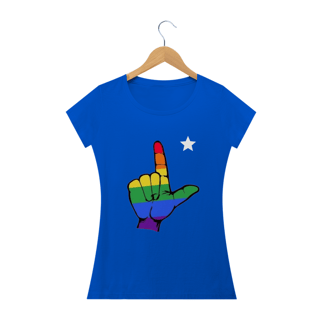 Nome do produto T-shirt Baby Look Faz o L com ORGULHO!