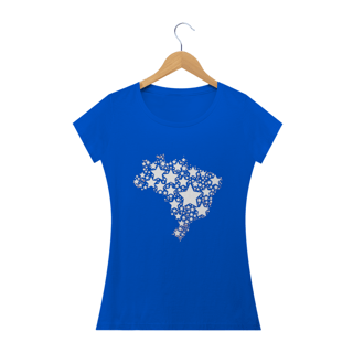 Nome do produto T-shirt Baby Look Brasil: Estrelas da Democracia
